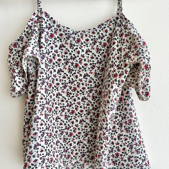 Don’t Ask Why Floral Print Cold Shoulder Flowy Women's Top, One Size - Picture 13 of 16